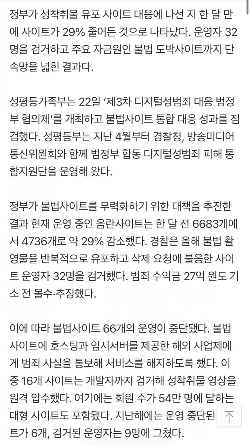 성착취물 유포 사이트 29% 줄었다..운영자 32명 검거 (2)