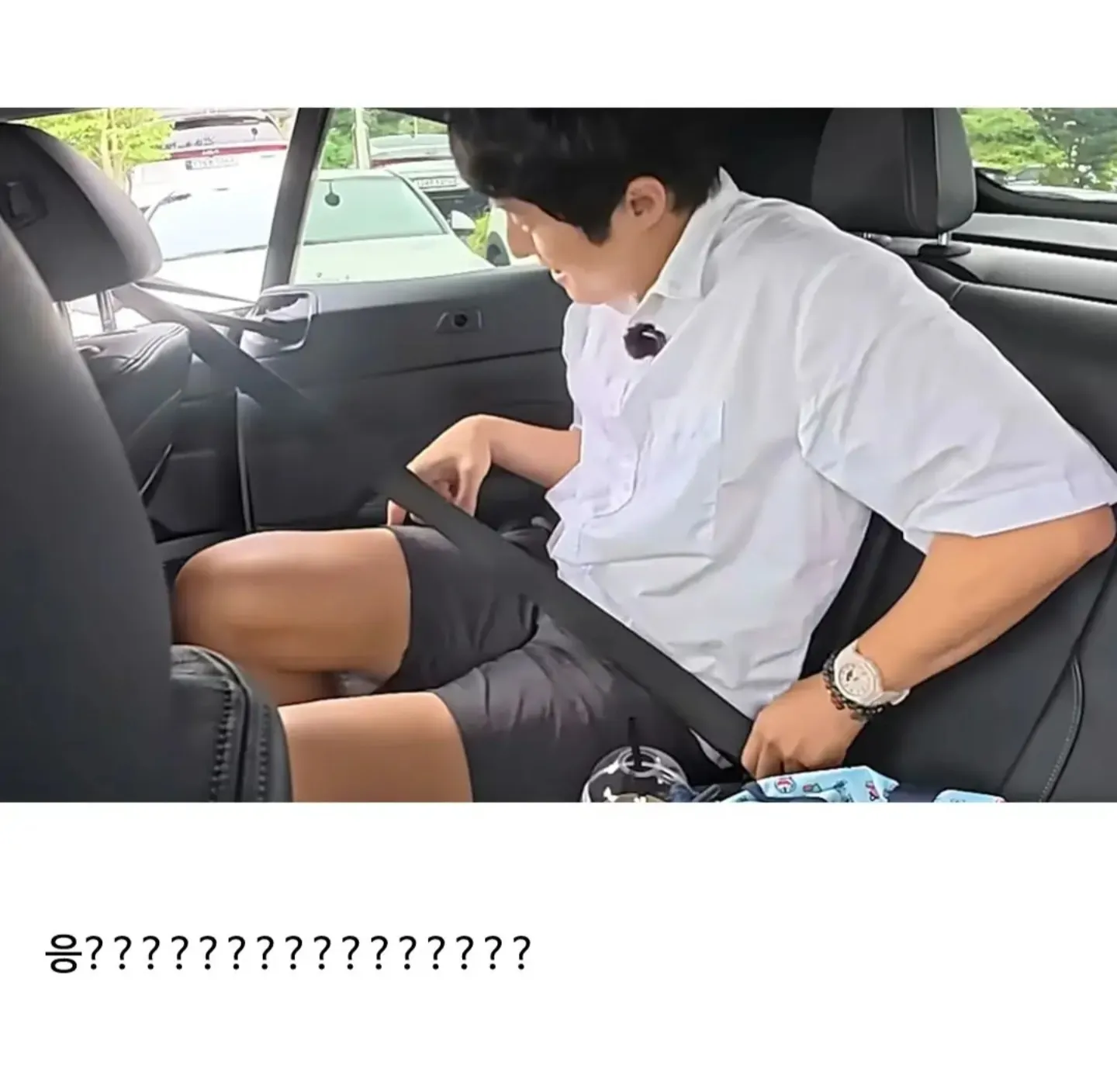 살면서 안전벨트 이렇게하는사람 처음봐