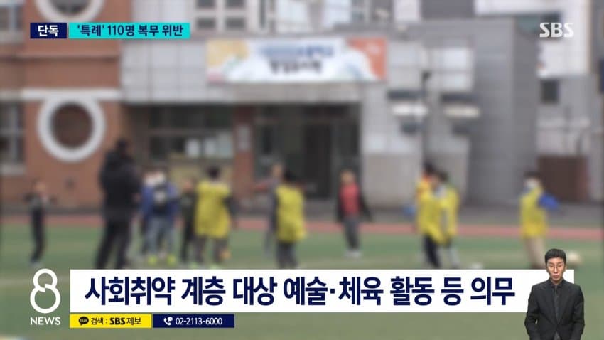 sbs) 공익 활동도 '빈둥빈둥'.."110명이 복무 위반" (8)