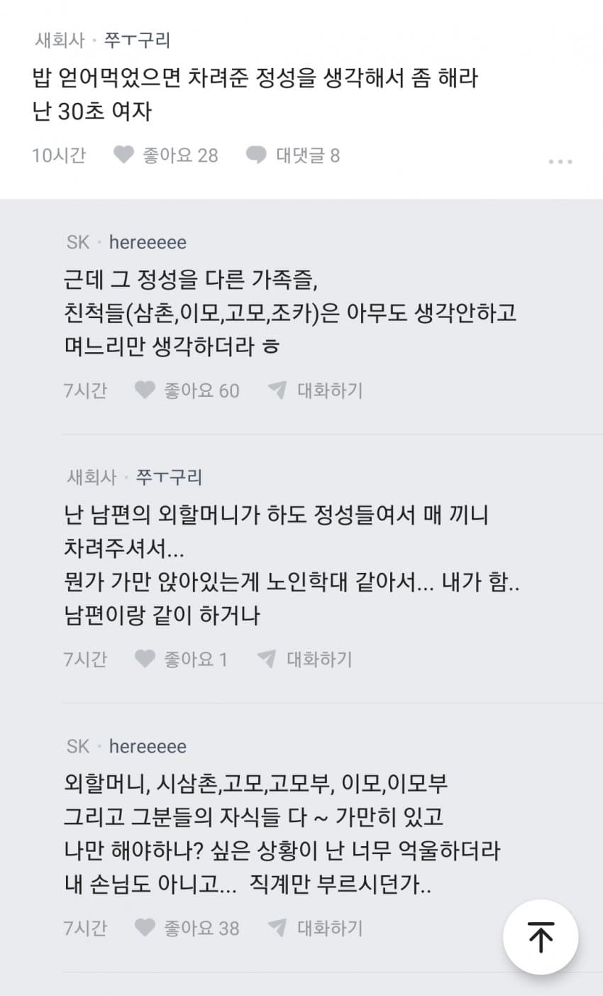 블라인드) "시댁에서 설거지를 하는 것에 대하여" (3)