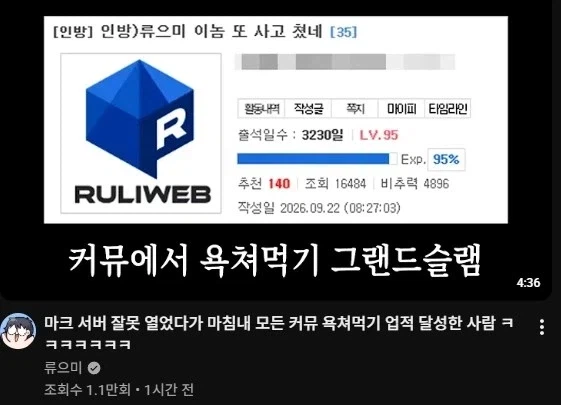 버튜버)'류으미' 관련 많은 유게이들 심정