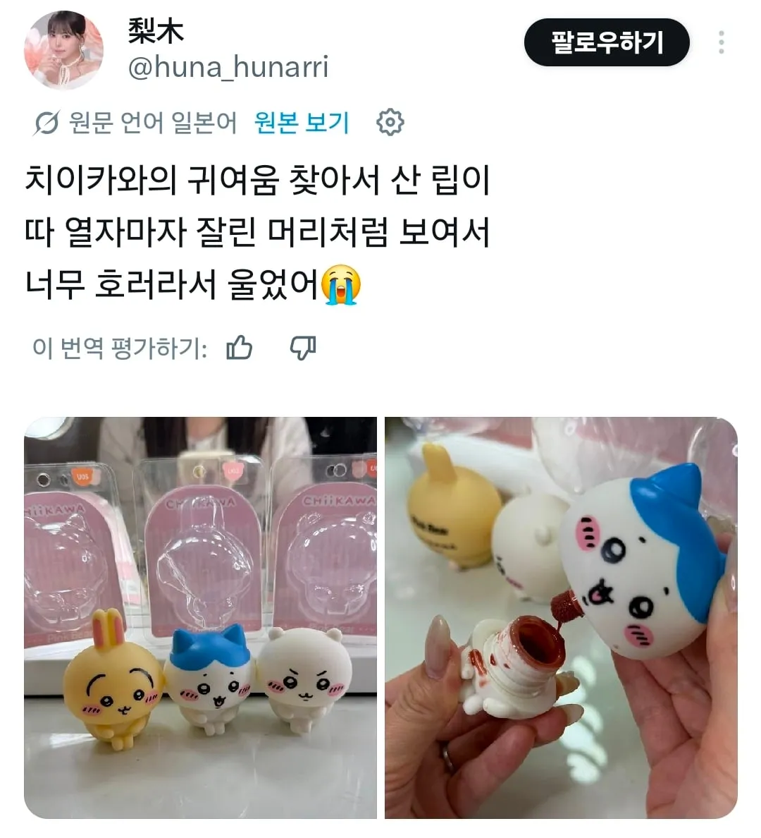 뭔가 많이 잘못된 치이카와 틴트 디자인