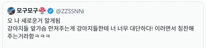 X] 댕댕이 앞가슴 쓰다듬기에 담긴 의미.twt
