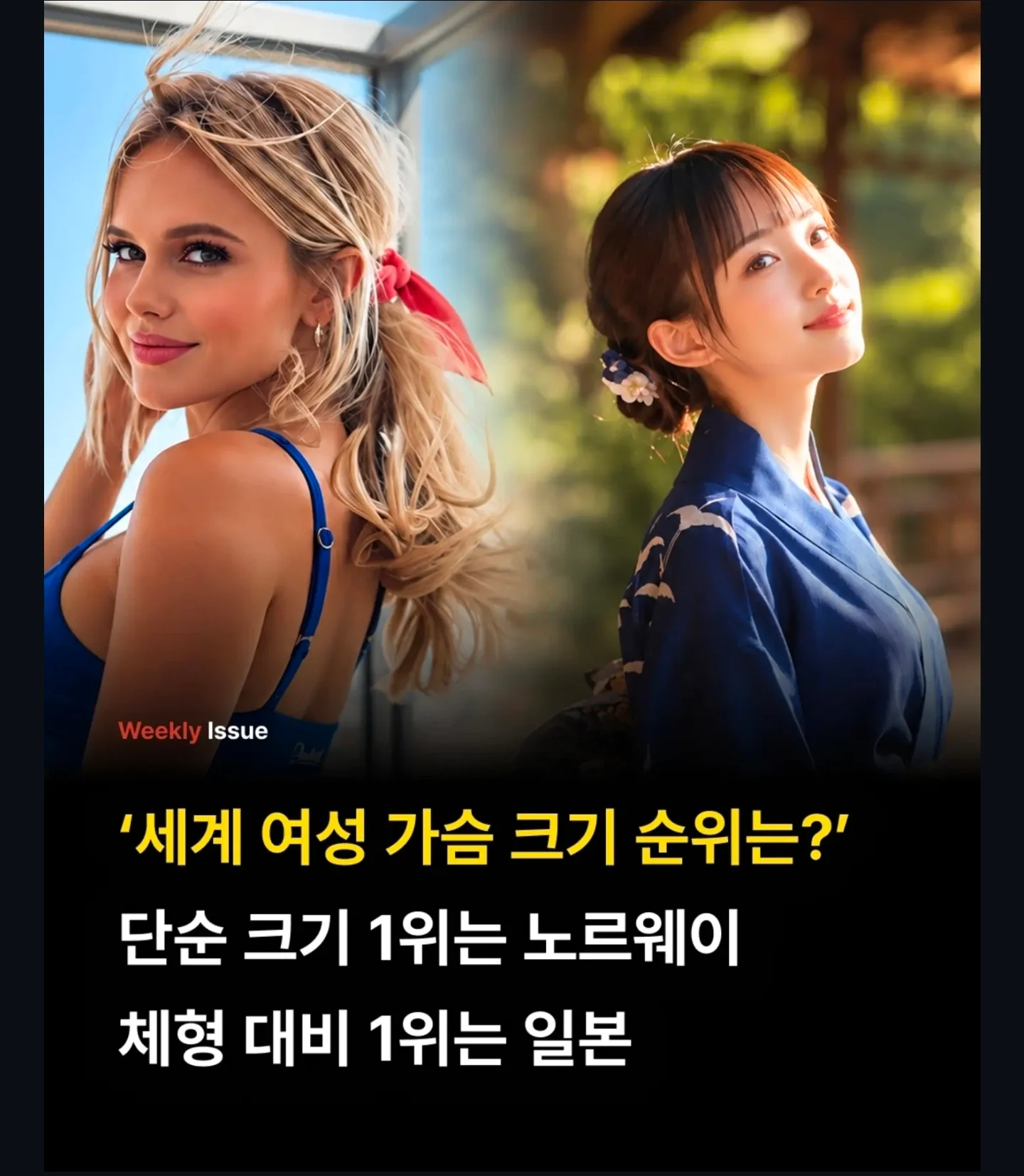 세계 여성 가슴 크기 1위는?