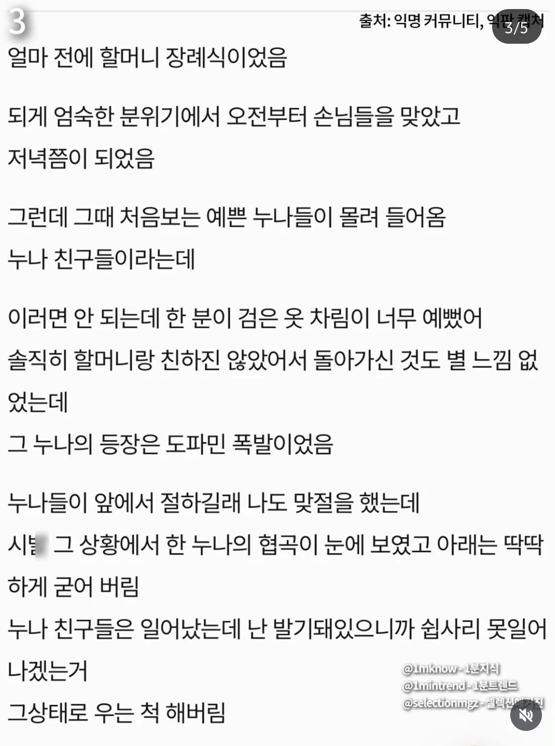 할머니 장례식 갔다가 누나 친구 협곡 보고 발기한 썰 (3)