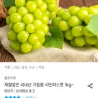 제철맞은 국내산 가정용 샤인머스캣 1kg