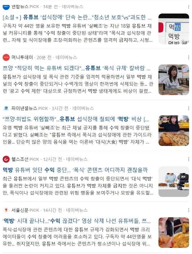 먹방 유튜버 수익 금지 팩트 (3)