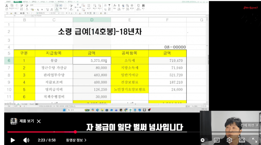 군대 간부 월급 (10)