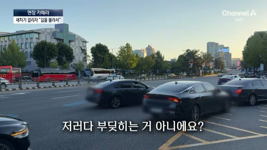 채널a) 차 머리부터 '쑥'..야구장 앞 얌체들 (23)