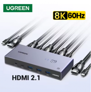 [알리] UGREEN 8K 60Hz HDMI KVM 스위치 2컴 1모니터