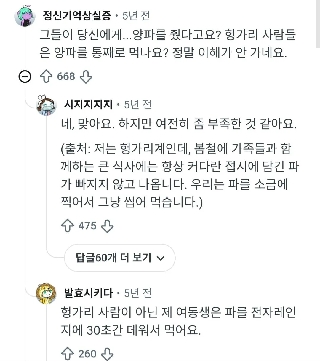 헝가리 병원에 입원하면 먹을수 있는 병원식사