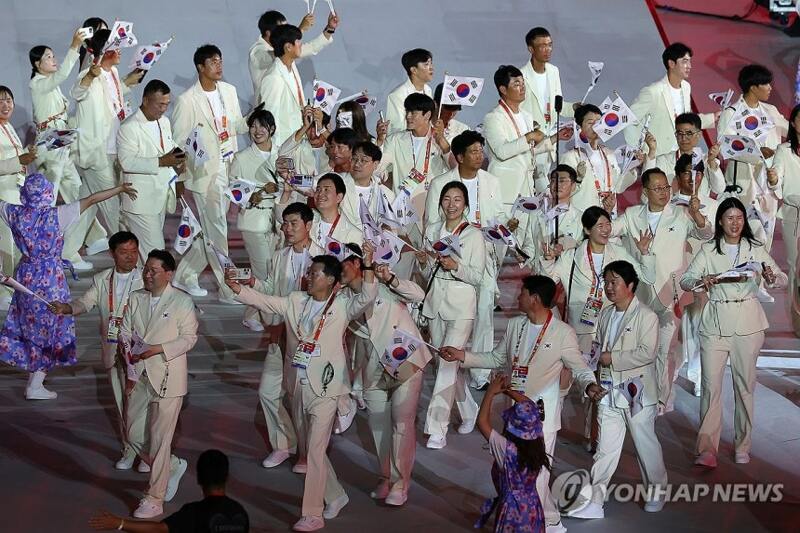 나고야 아시안게임 대한민국 선수단 입장 모습 (4)