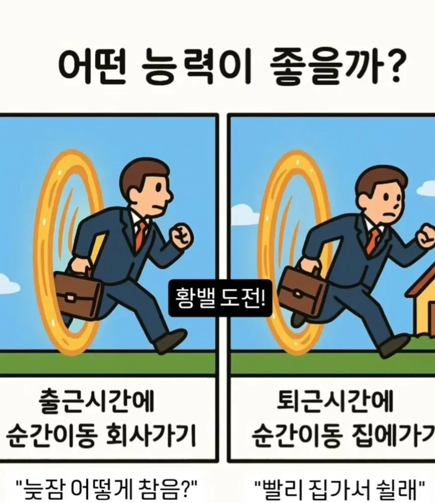 순.간.이.동 출근 vs 퇴근