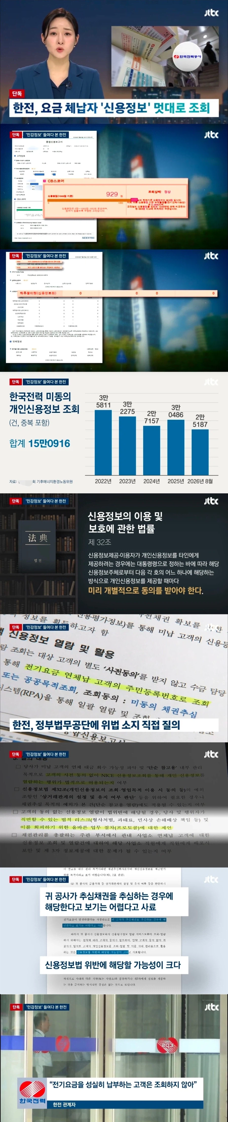 전기세 밀린 고객 '신용정보' 멋대로 들여다본 한전