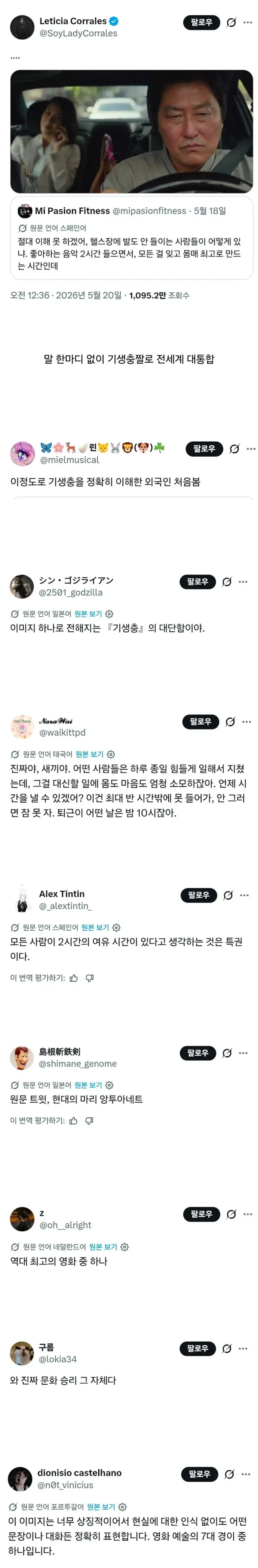 영화 기생충을 정확히 이해한 외국인