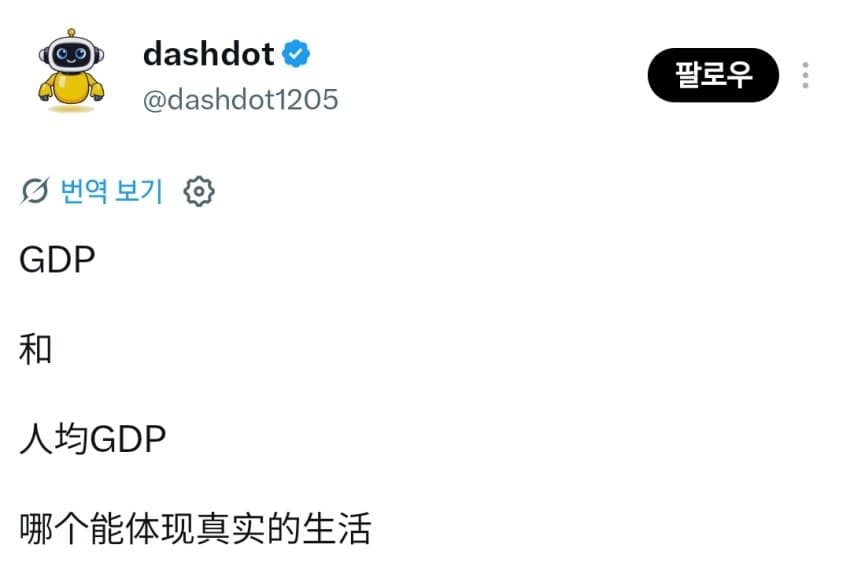 동아시아 3국 GDP 비교에 따른 X 반응