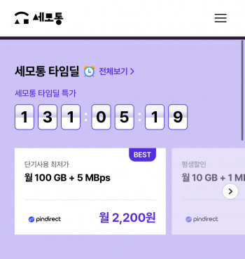 [기타] 알뜰요금제 sk망 100G + 5M 4개월