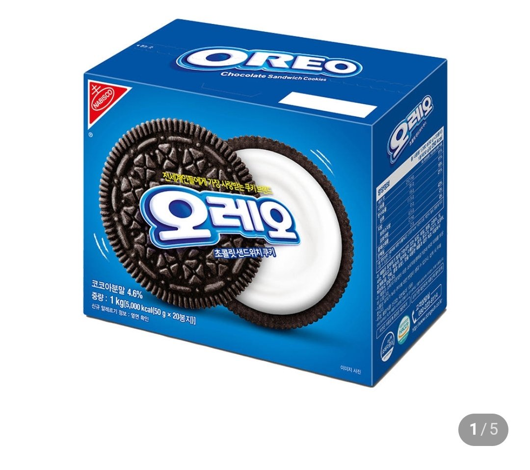 오레오 화이트크림 1kg 네이버멤버십