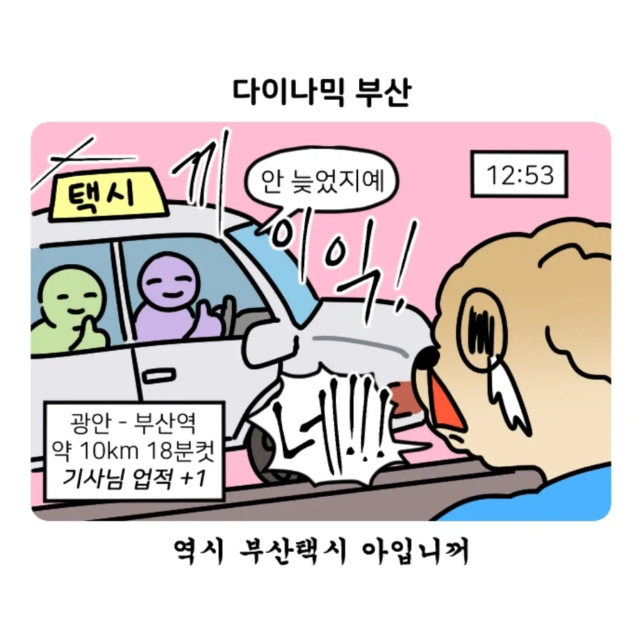 부캉이 보러갔다가 부산택시 경험한 만화 (18)
