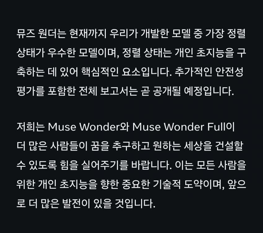 (메타) 개인용 초지능을 향한, 뮤즈 원더를 소개합니다. (38)