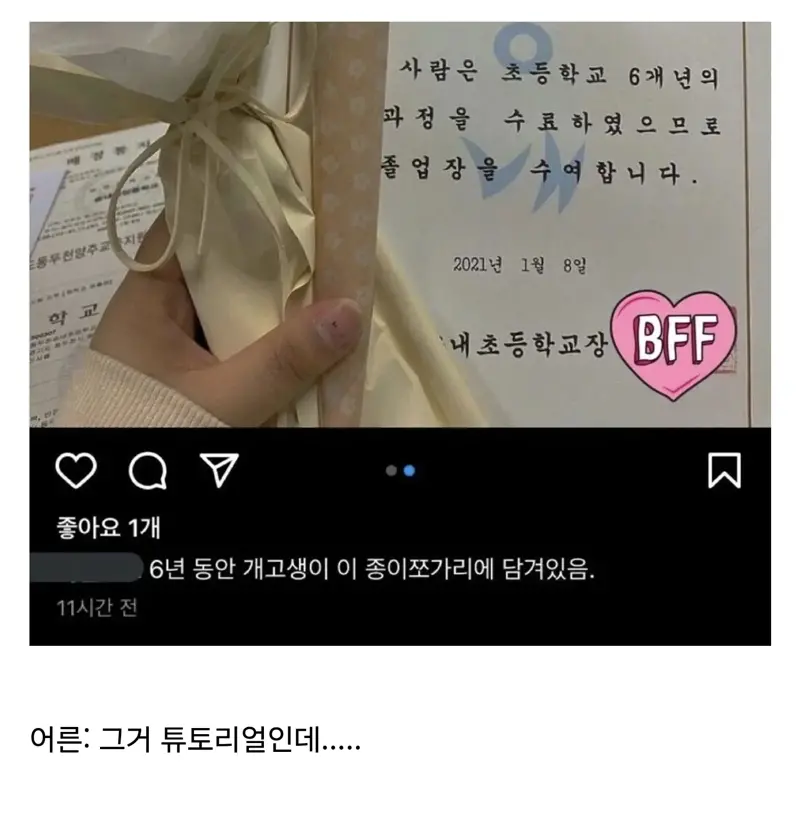 6년동안 개고생하고 얻은 종이 쪼가리 한 장