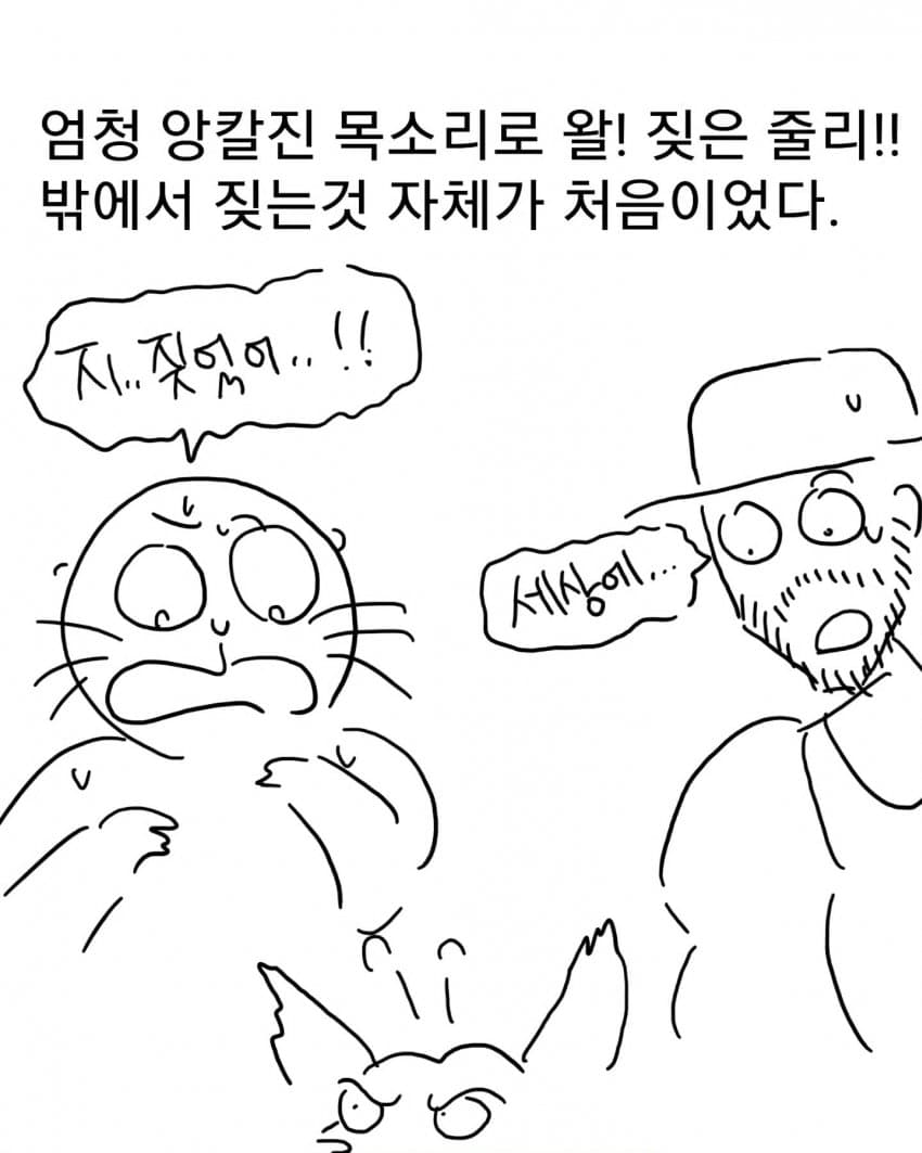 오토바이 무서워하는 강아지 교육하는 만화 (14)