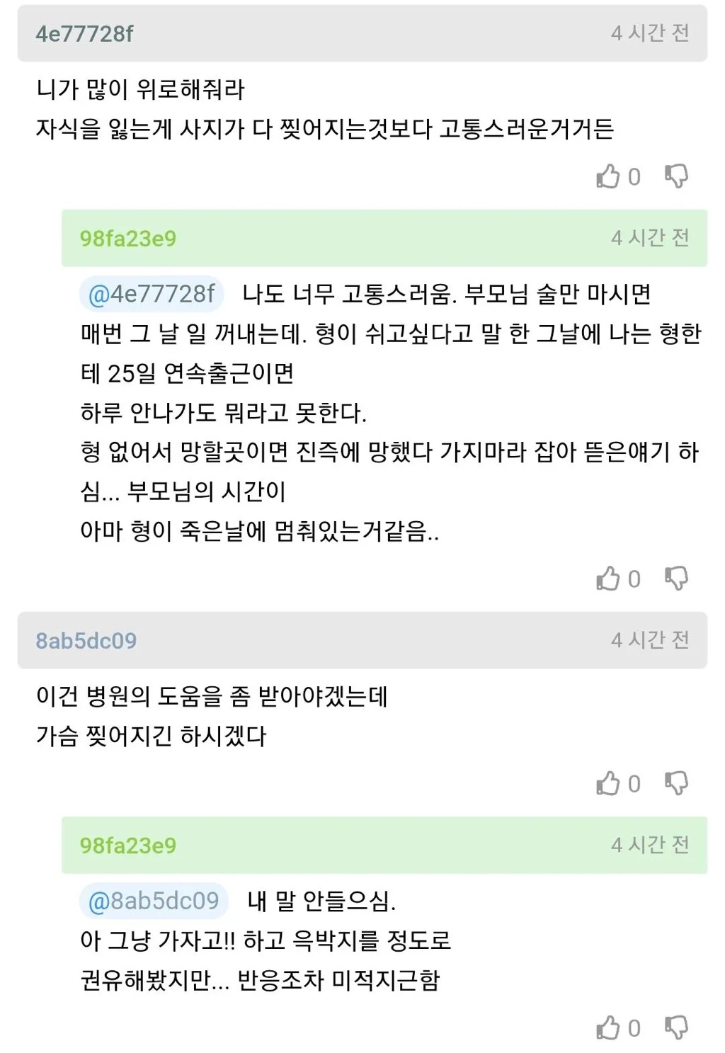 형이 과로사하고 집안이 망가진거같음 (2)