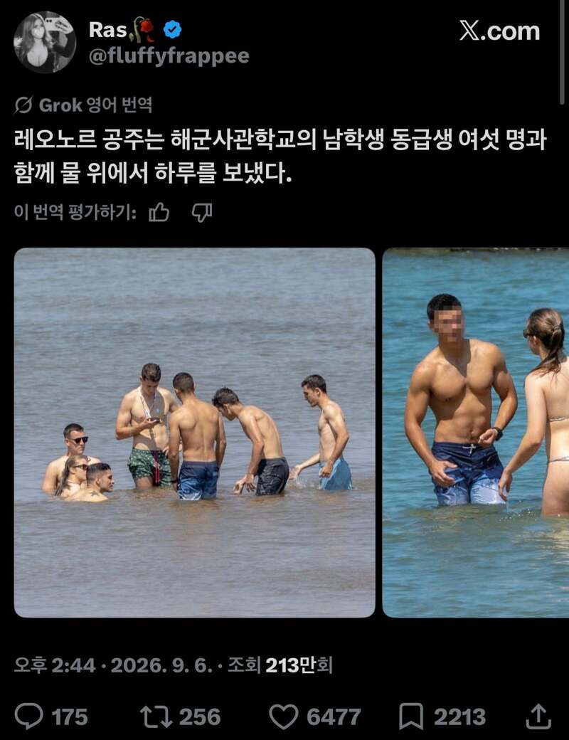 ㅇㅎ) 이번에 군입대한 스페인 레오노르 공주 사진.beach (2)