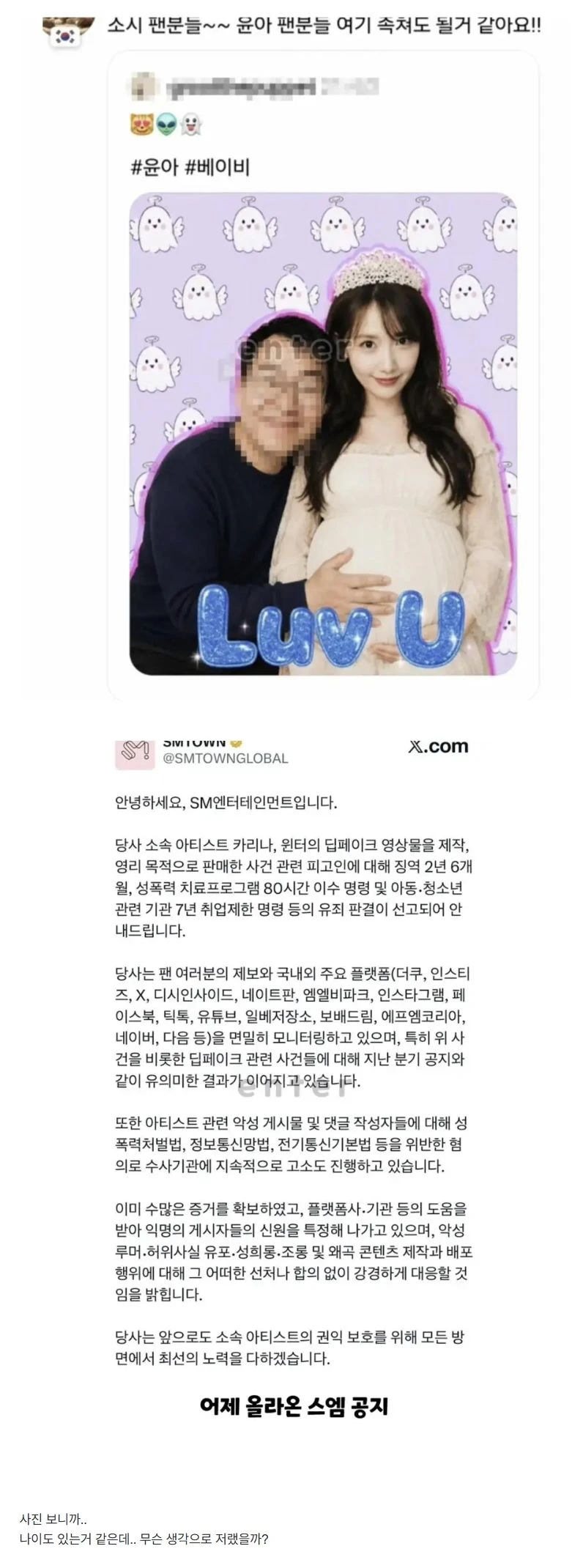 인생종친 소녀시대 윤아팬