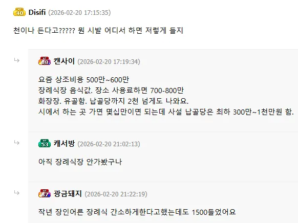 요즘 일부에게 유행한다는 무빈소 장례.JPG