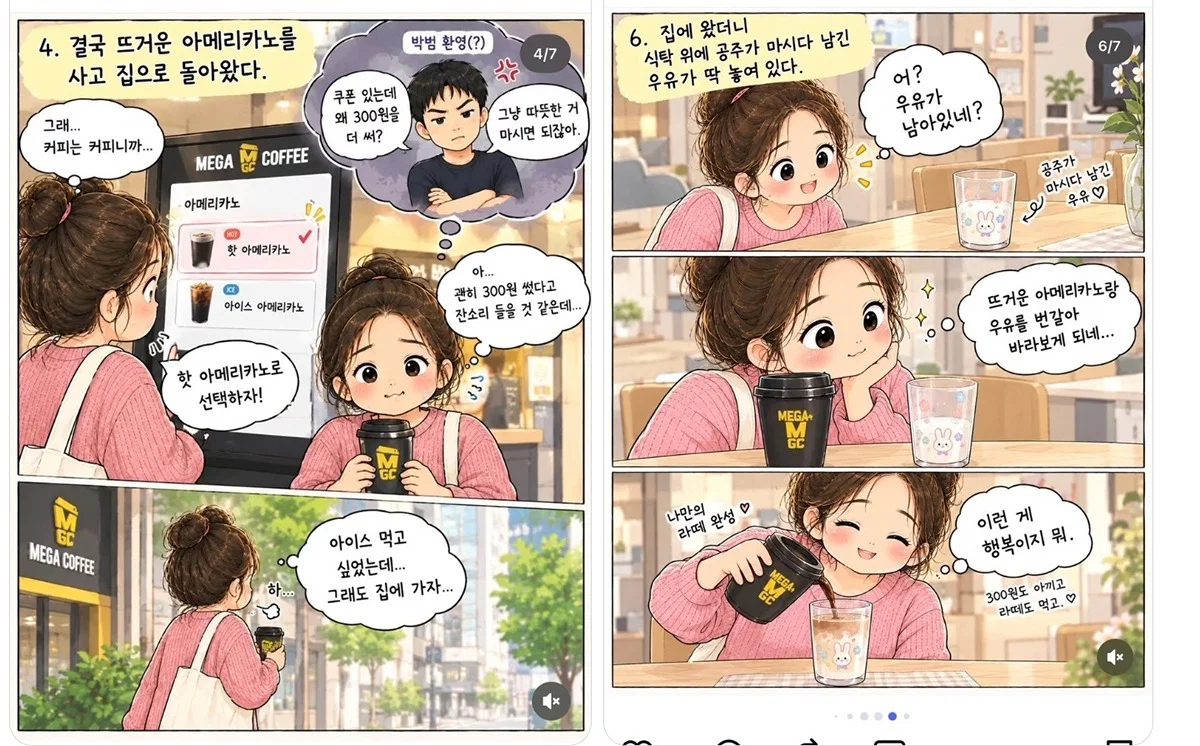 무슨 감성인지 모를 ai 인스타툰 (2)