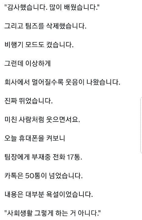 좆소기업 퇴사 레전드 (4)