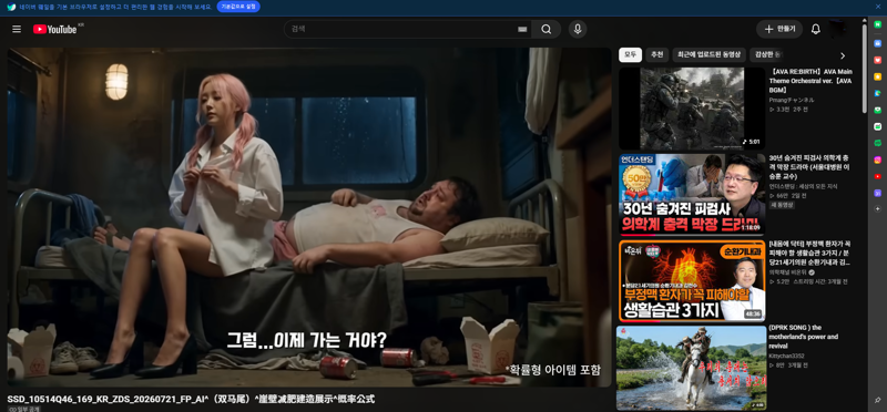 유툽 프리미엄 결제 안하니까 이런 광고뜸