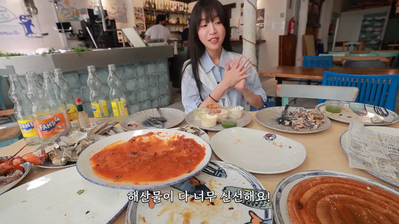 스페인 해산물 5.5kg 배터지게 먹방한 쯔양 ㄷㄷㄷ (41)