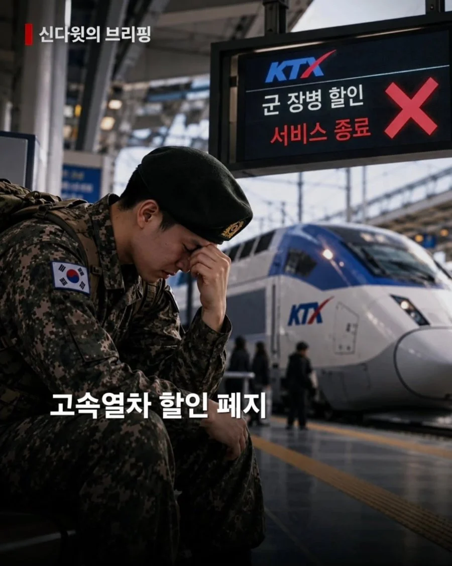 코레일, 하사 이상 군인 및 군무원 고속열차 할인 폐지