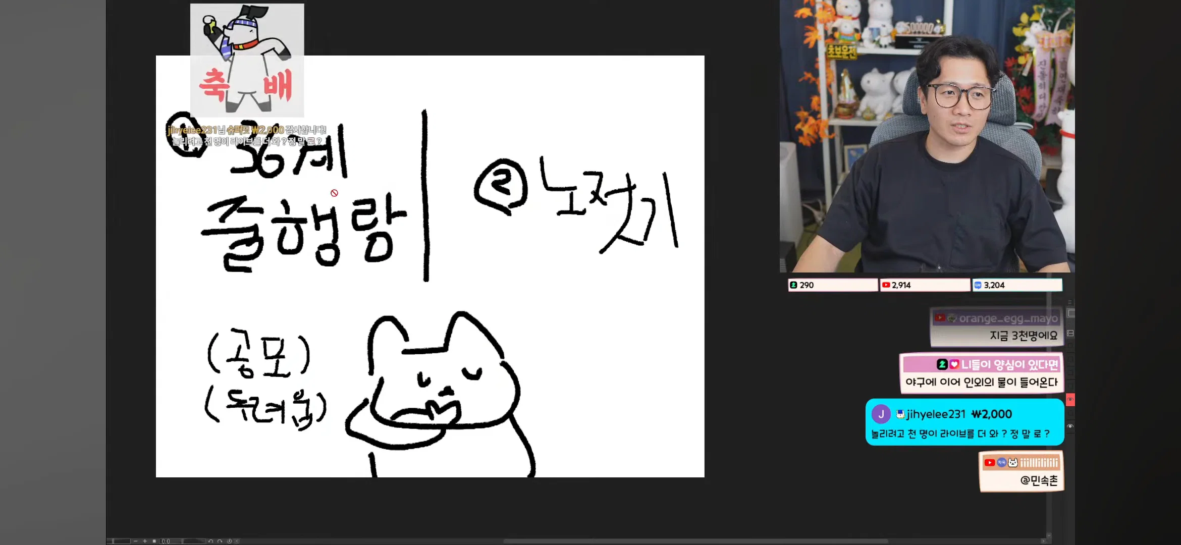 인외에 눈뜬 구독자들 텤마머니 외치게 만든 오늘자 진돌 라이브 (2)