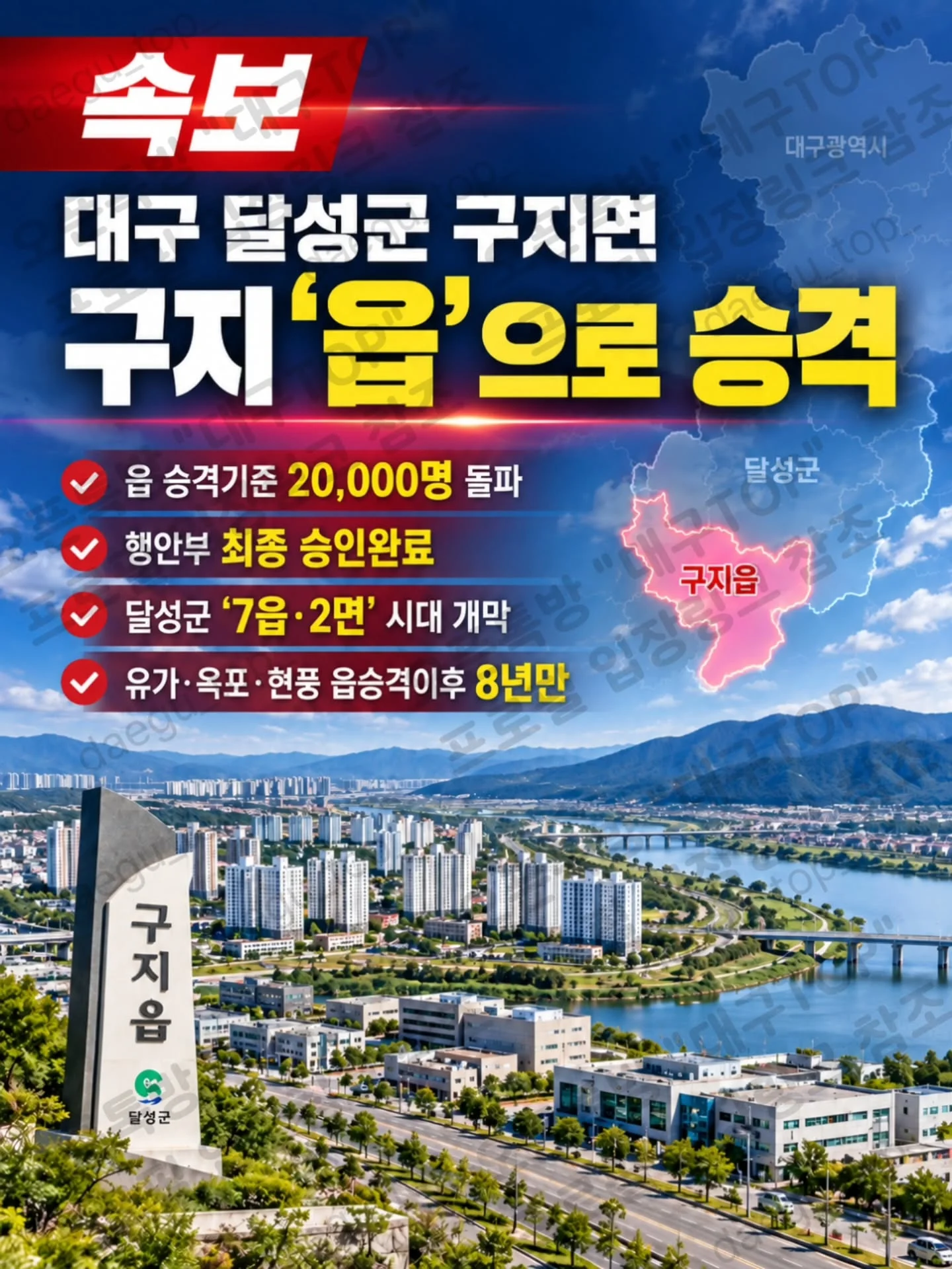 대구광역시 달성군 구지면, 구지읍으로 승격