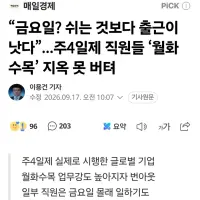 주4일제 직원들 ‘월화수목’ 지옥 못 버텨