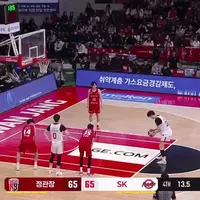 오늘자 프로농구 지려고 일부러 자유투 놓치는 장면