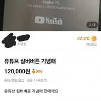 당근에 나온 이글스티비 유튜브 실버버튼