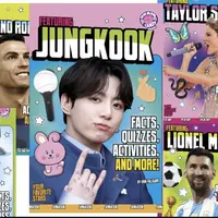 미국 초등학생용 교육 도서 시리즈 라인업에 등판한 방탄 정국 (feat.메시,테일러,호날두)