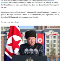 [속보]김정은, "이란 신임 지도자 지지한다"