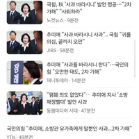 추미애 관련 기사들