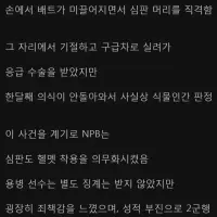 최근 일본 프로야구 심판 배트로 머리 직격 사건 결말...