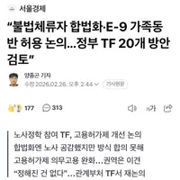 정부에서 불체자 합법화 검토중임