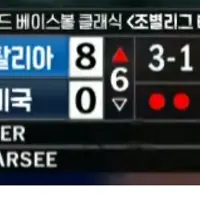 WBC 이탈리아 8:0으로 미국에게 리드중