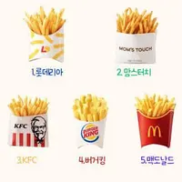 인용 4천개 넘은 패스트푸드 감자튀김 맛집 뽑기