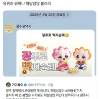 창억떡, 유튜버 핑계로 광주시 캐릭터 패는 트위터