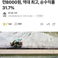 무섭게 뛴 쌀값..산지서 5만8000원 순수익률 31.7%