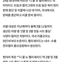 현대 팰리세이드, 시트 결함으로 2세 여아 사망